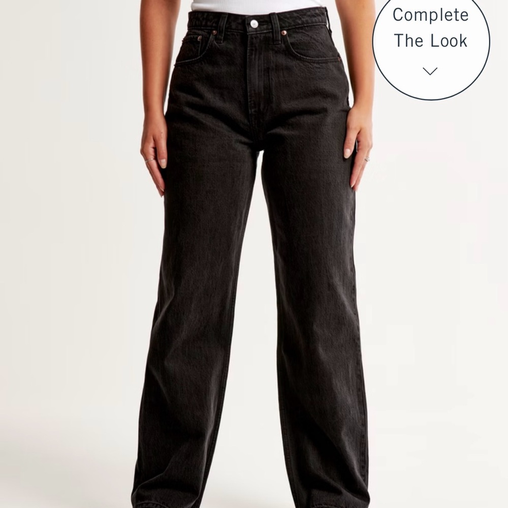 NWT ABERCROMBIE Curve Love High Rise Loose Jean